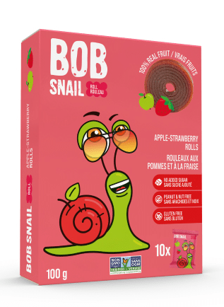 Bob Snail Apple-Strawberry Rolls, 100G