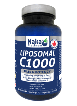Naka Liposomal C1000 500Mg, 90 Soft Gels