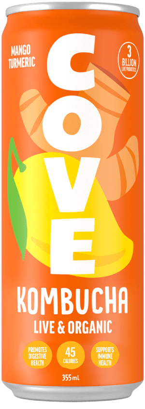 Cove Kombucha Mango Turmeric, 355Ml
