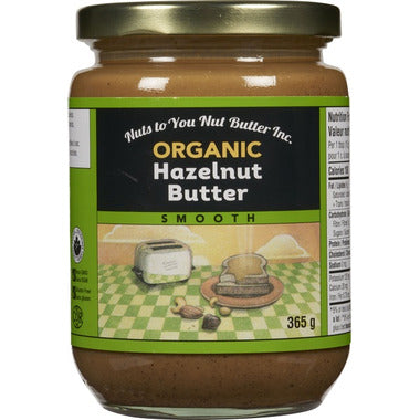 Nuts To You Butter Organic Smooth Hazelnut Butter, 365G