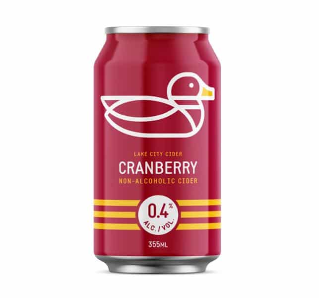 Lake City Cider Non-Alcoholic Cranberry Apple Cider, 355Ml