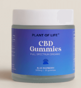Plant Of Life Full Spectrum Organic CBD Gummies - Blue Raspberry, 500Mg