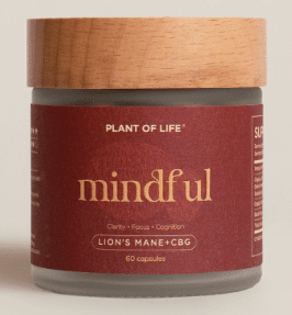 Plant Of Life Lions Mane Capsules With CBG - Mindful, 60Caps
