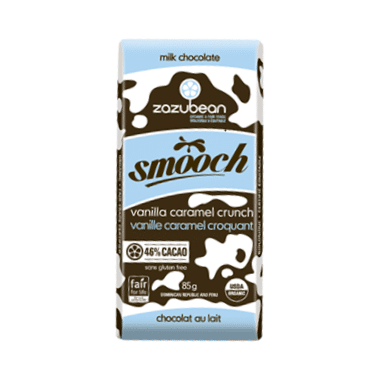 Zazubean - Smooch Vanilla Caramel Crunch Milk Chocolate Bar
