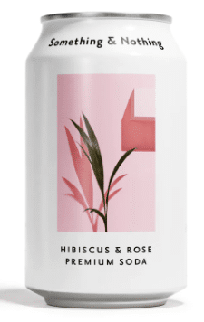 Something & Nothing Hibiscus Rose Premium Soda, 355Ml