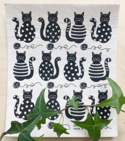 Square Love Swedish Sponge Cloths - Cats