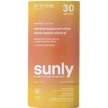 Attitude Living - Sunly Mineral Sunscreen Stick Tropical, 60G