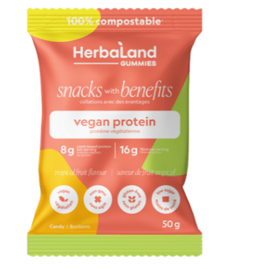 Herbaland - Vegan Protein Gummies, Tropical Fruit