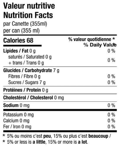 whiskycola355nutfacts